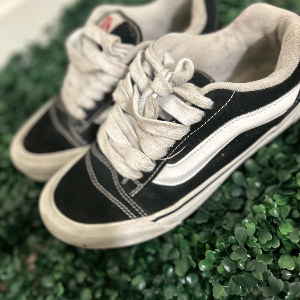 Kids Black and White vans sneakers